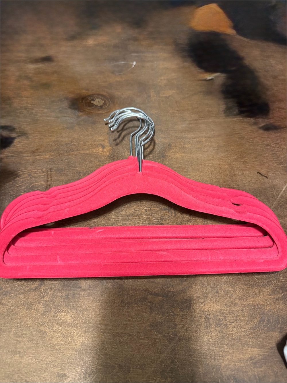 Velvet Slim Non-Slip Hangers - Bright Pink Set